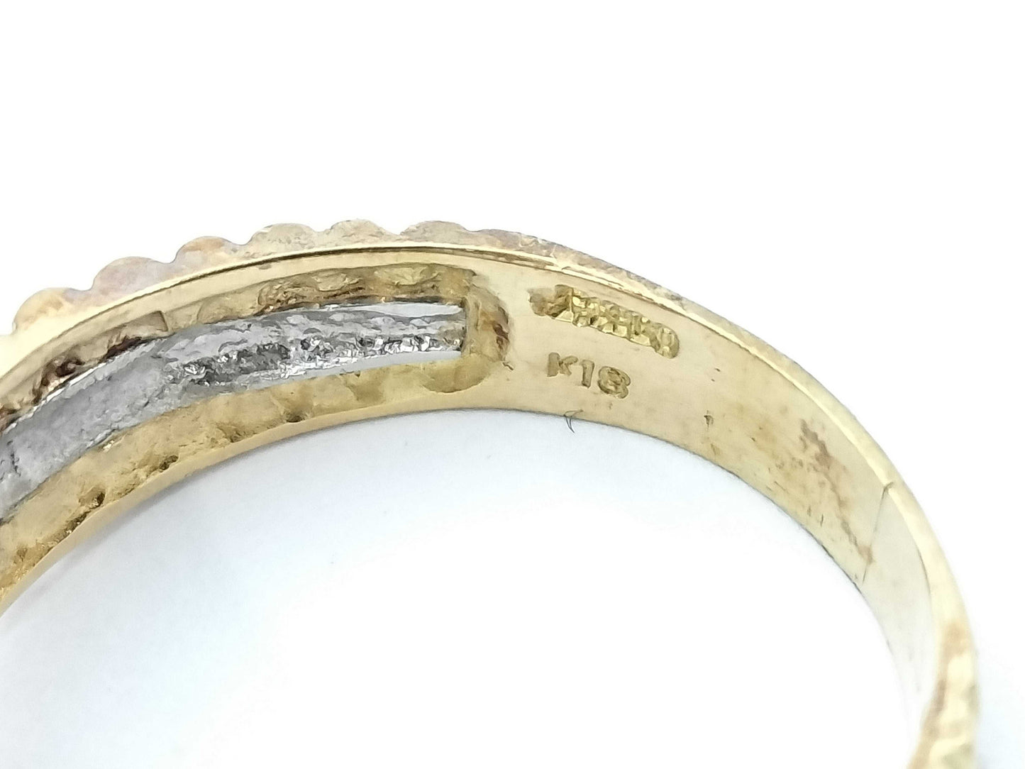 Diamond K18/PT900 5.6g Ring