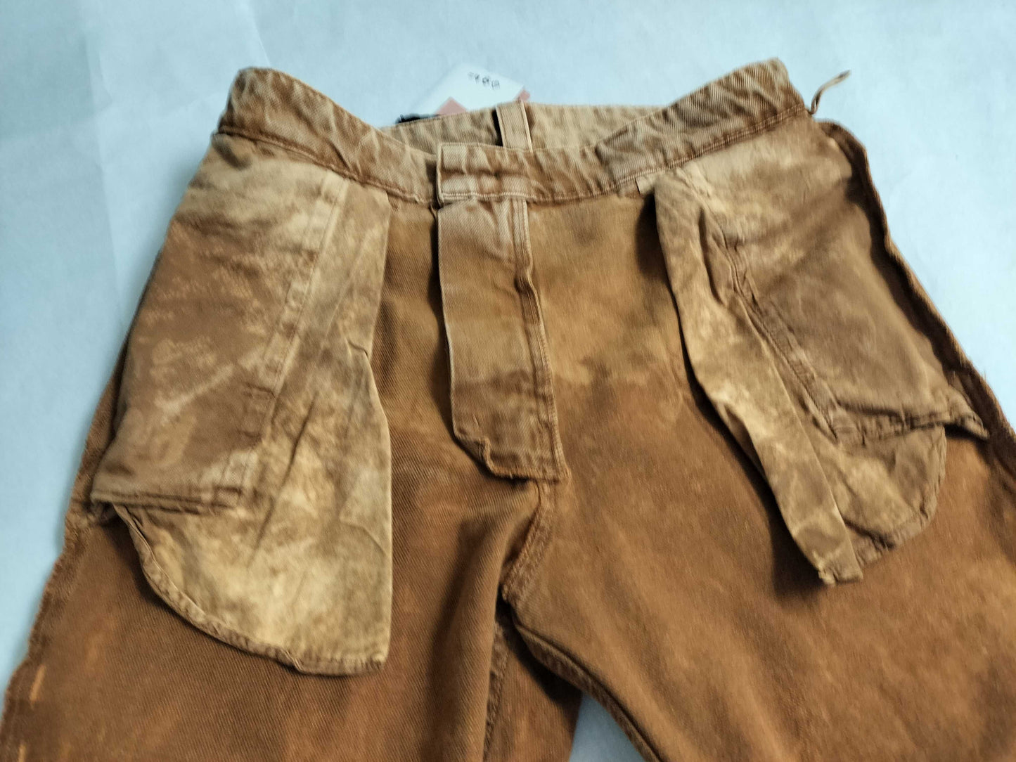 Miu Miu 23SS Marbleized Back Logo Denim Pants GWP467 Brown