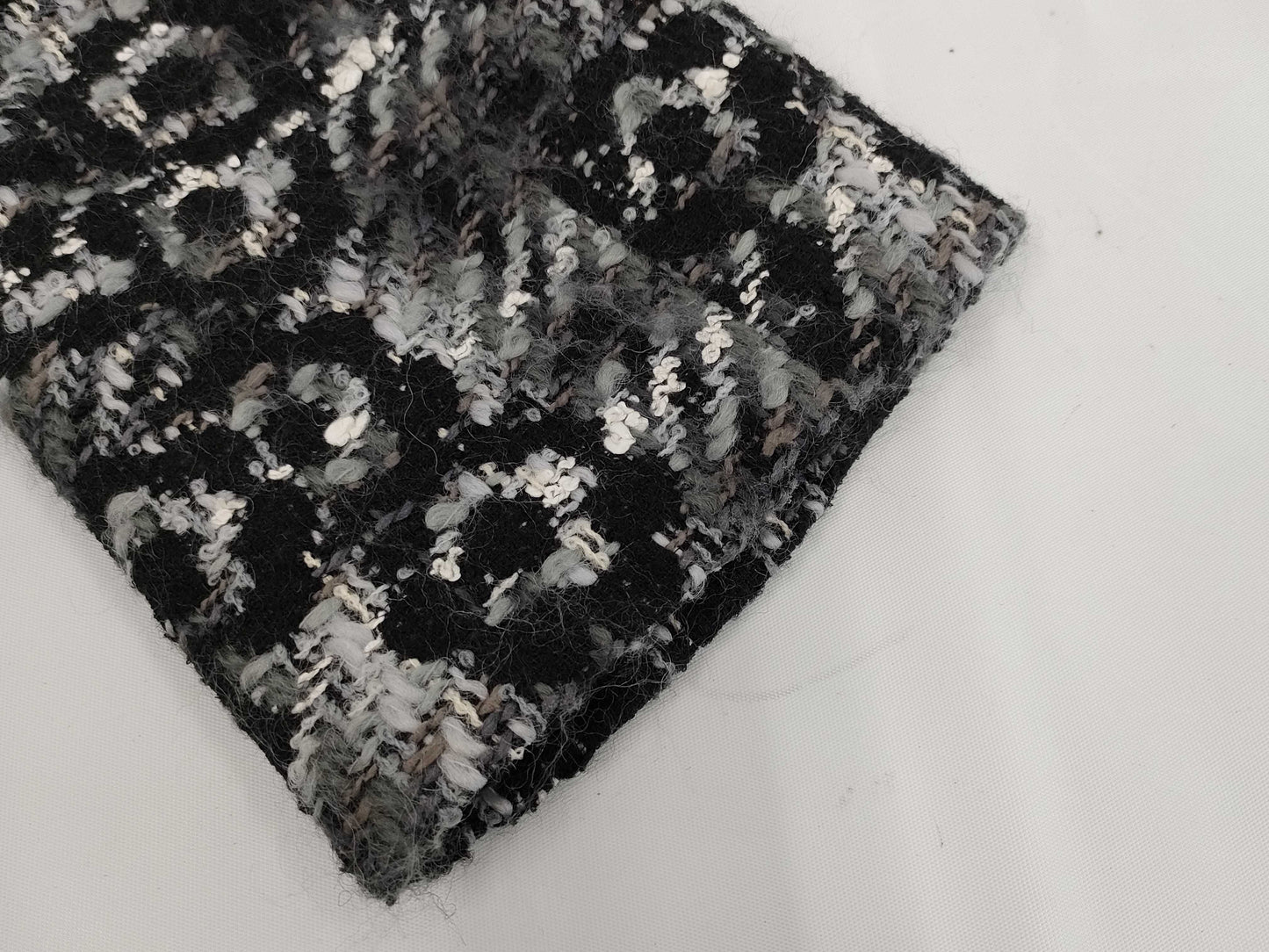 CHANEL 05A Coco Button Camellia Print Tweed Set Long Coat and Skirt P26844 P26845 Gray Other Apparel