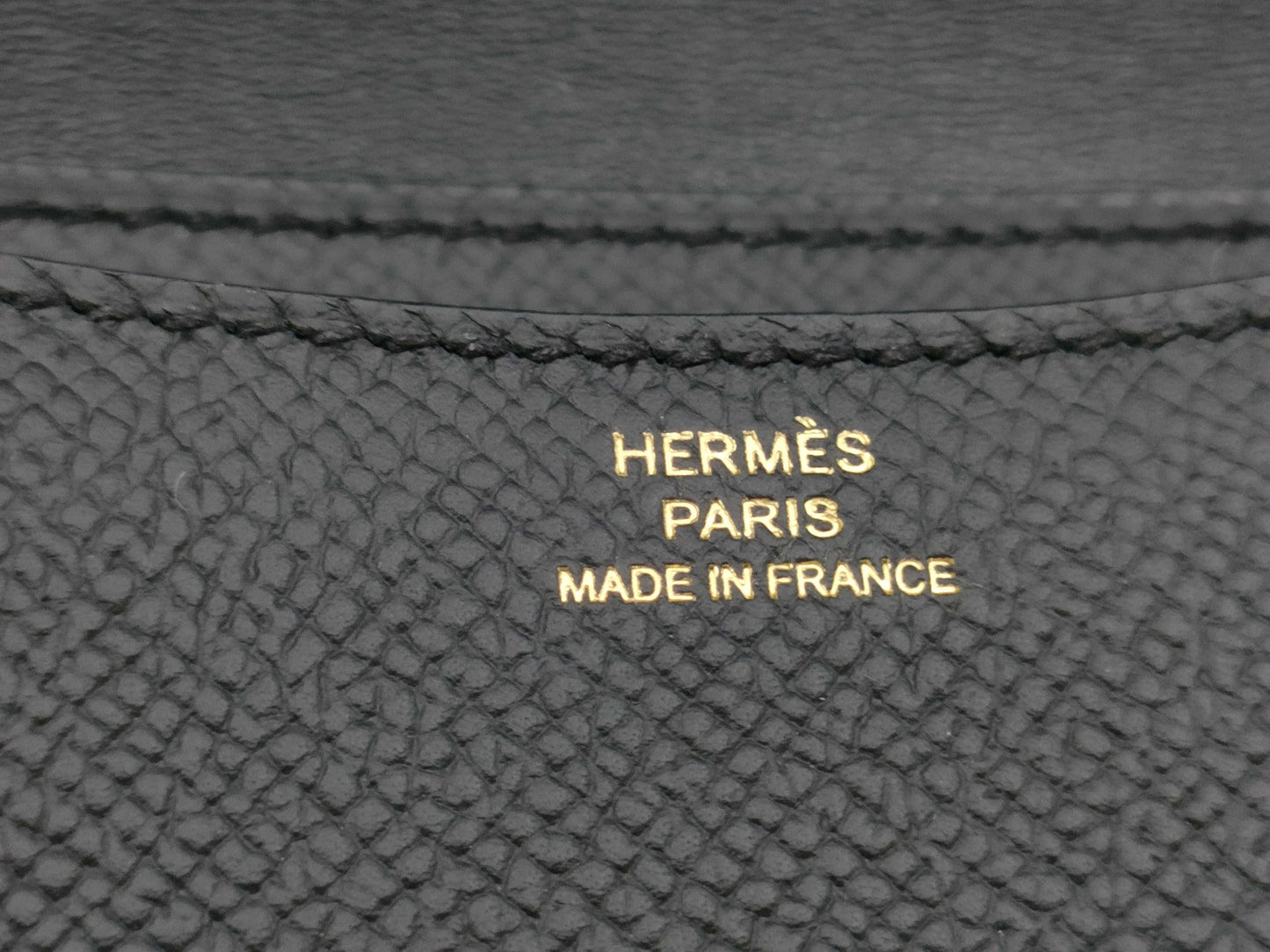 HERMES K Stamp Constance Mini Miroir Epsom Black Gold Hardware Shoulder Bag