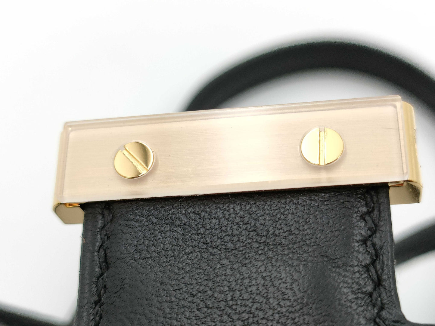 HERMES K Stamp Constance Mini Miroir Epsom Black Gold Hardware Shoulder Bag