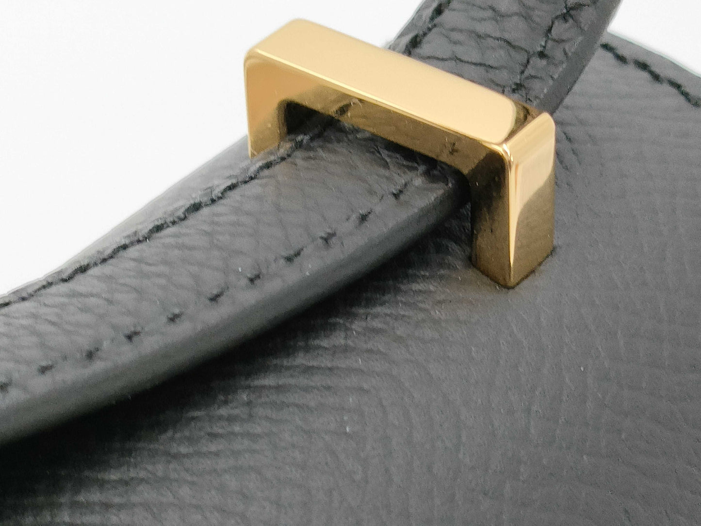 HERMES K Stamp Constance Mini Miroir Epsom Black Gold Hardware Shoulder Bag