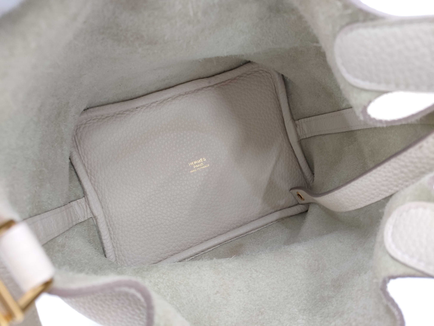 HERMES Picotin Lock PM 18 Taurillon Clemence Leather Tote Bag with Gold Hardware and Y Stamp