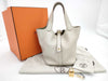 HERMES Picotin Lock PM 18 Taurillon Clemence Leather Tote Bag with Gold Hardware and Y Stamp