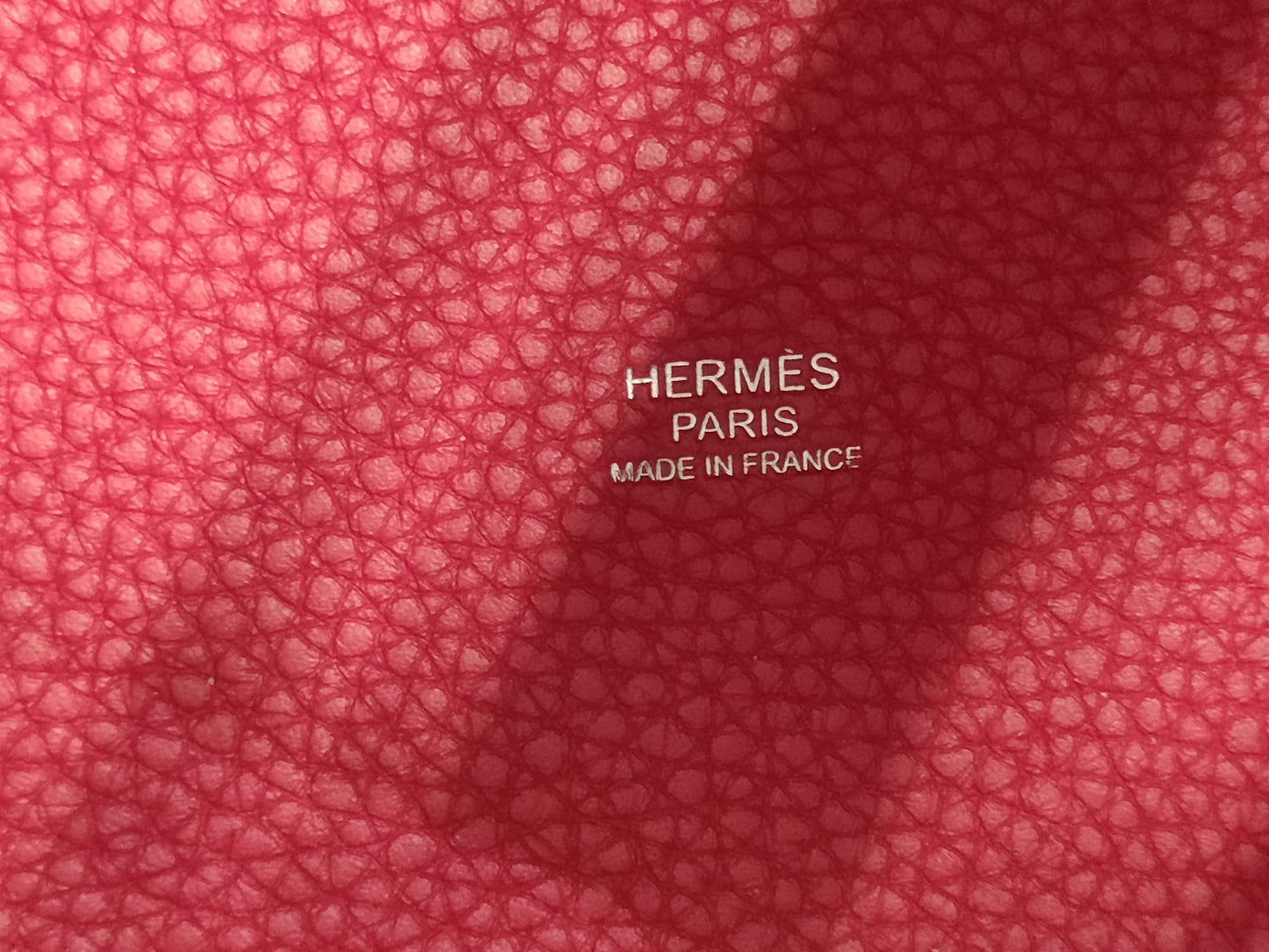 HERMES Z Stamp Picotin Lock PM Taurillon Clemence Rouge Cellier Framboise Handbag
