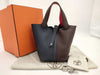 HERMES Z Stamp Picotin Lock PM Taurillon Clemence Rouge Cellier Framboise Handbag