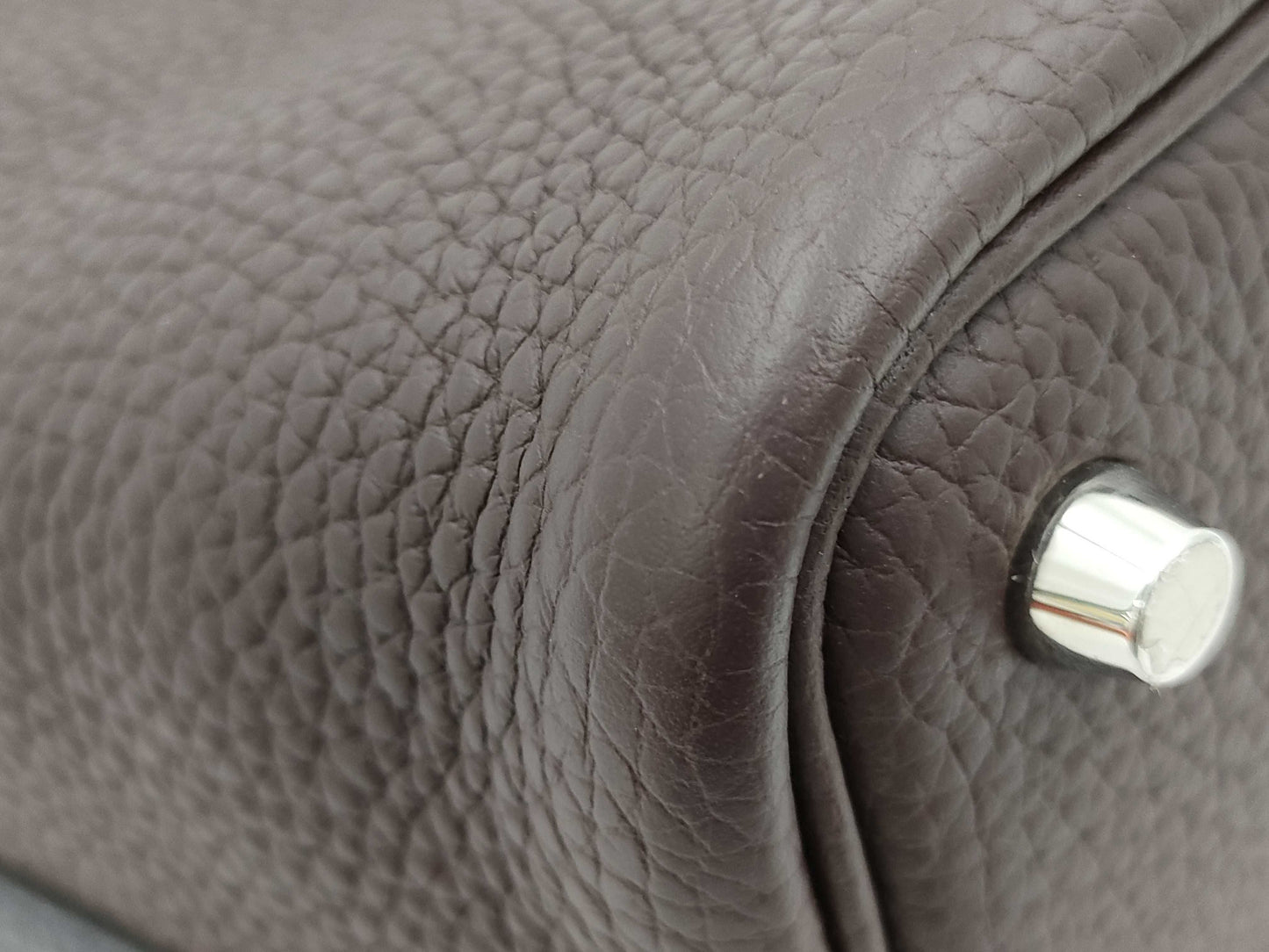 HERMES Z Stamp Picotin Lock PM Taurillon Clemence Rouge Cellier Framboise Handbag
