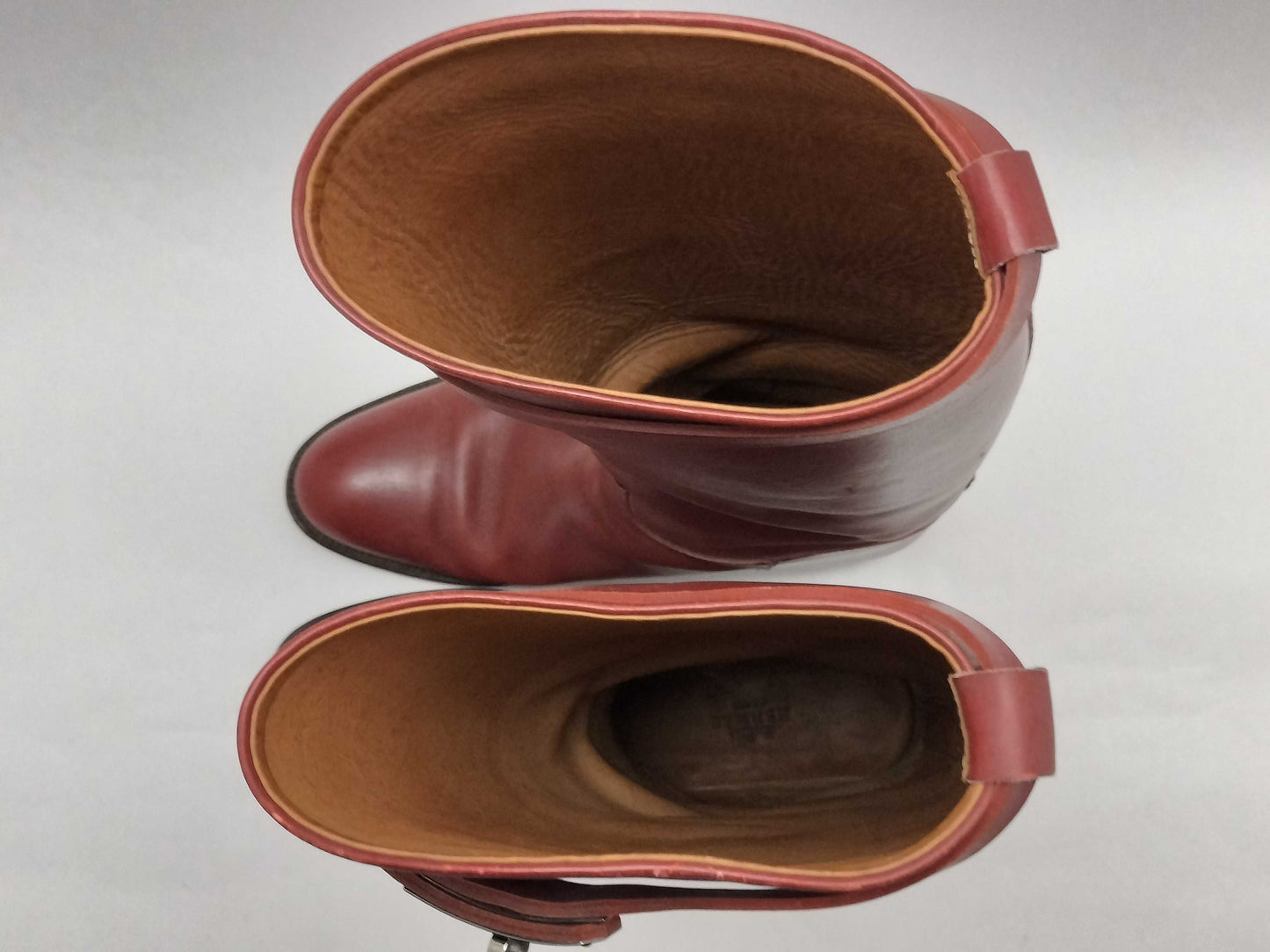 HERMES Kelly Leather Long Boots Red Size 36 Other Shoes