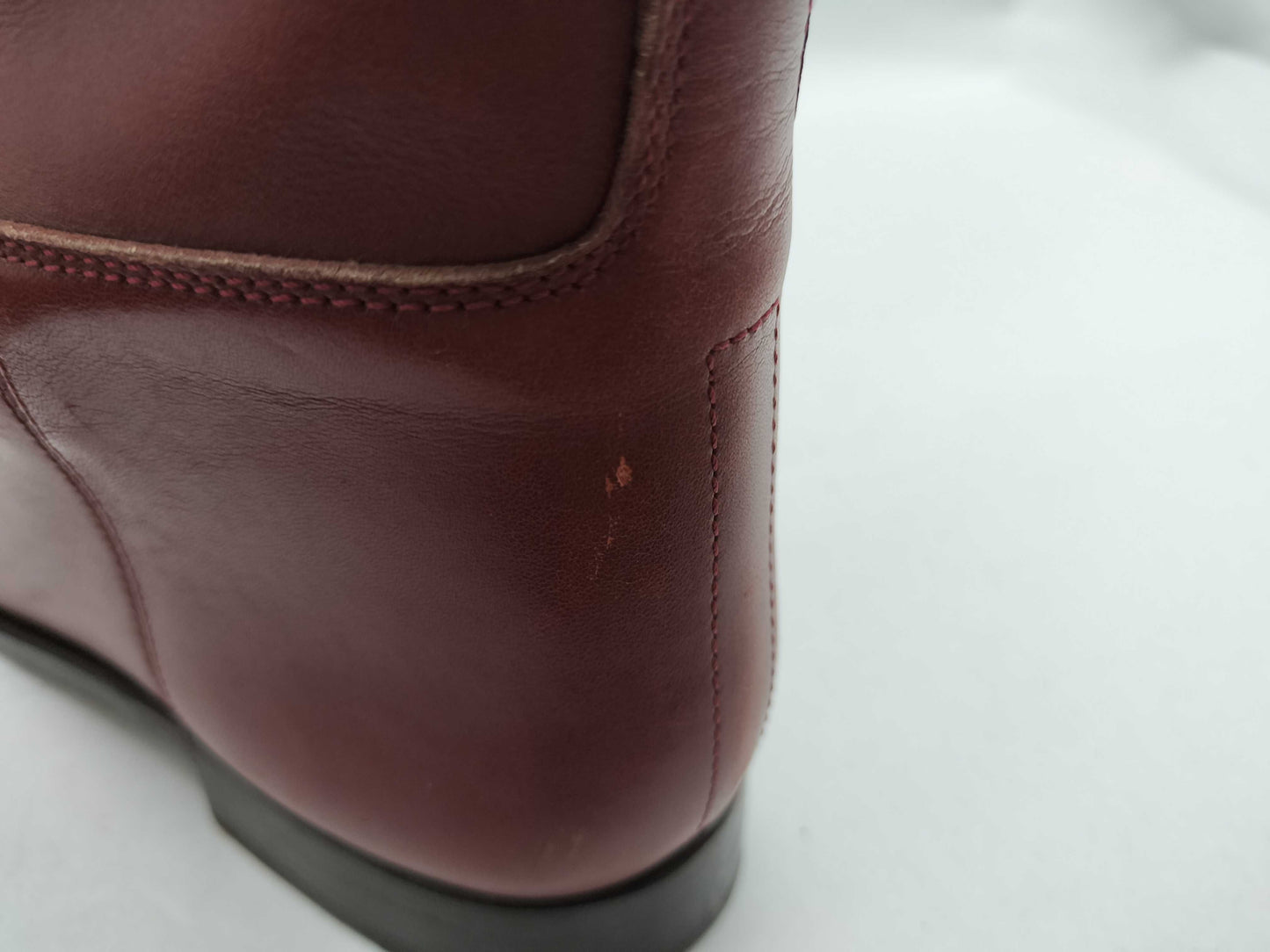 HERMES Kelly Leather Long Boots Red Size 36 Other Shoes