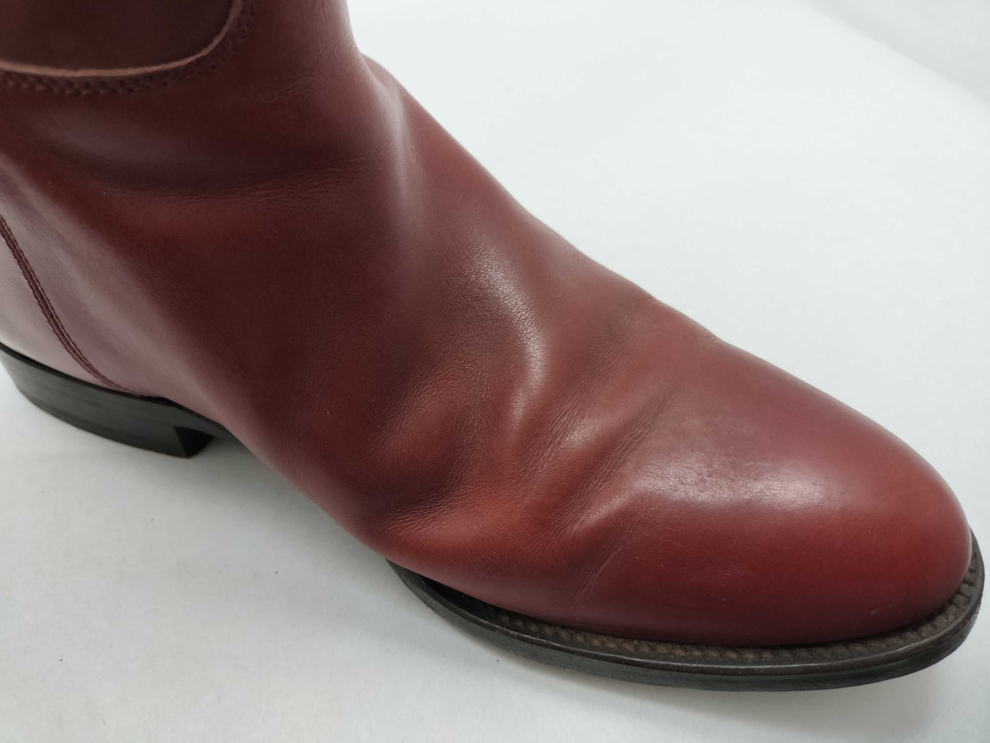 HERMES Kelly Leather Long Boots Red Size 36 Other Shoes