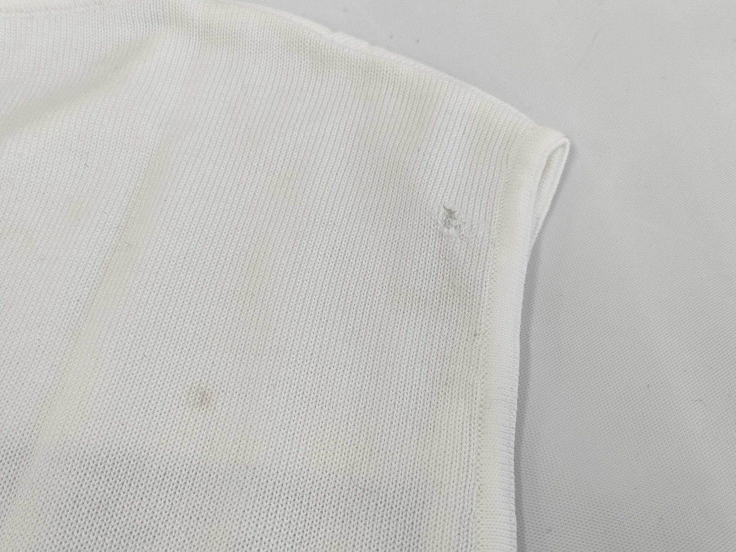 CHANEL 00S Logo Zip-Up Top P15733 White Size 38 Tops
