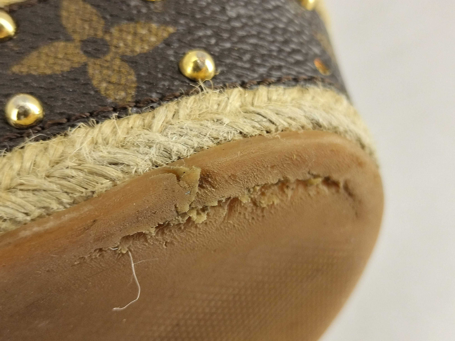 LOUIS VUITTON Monogram Louis Vuitton Monogram Vedge Sole Sandals