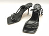 LOUIS VUITTON Icon Logo Square Toe Sandals Black Sandals