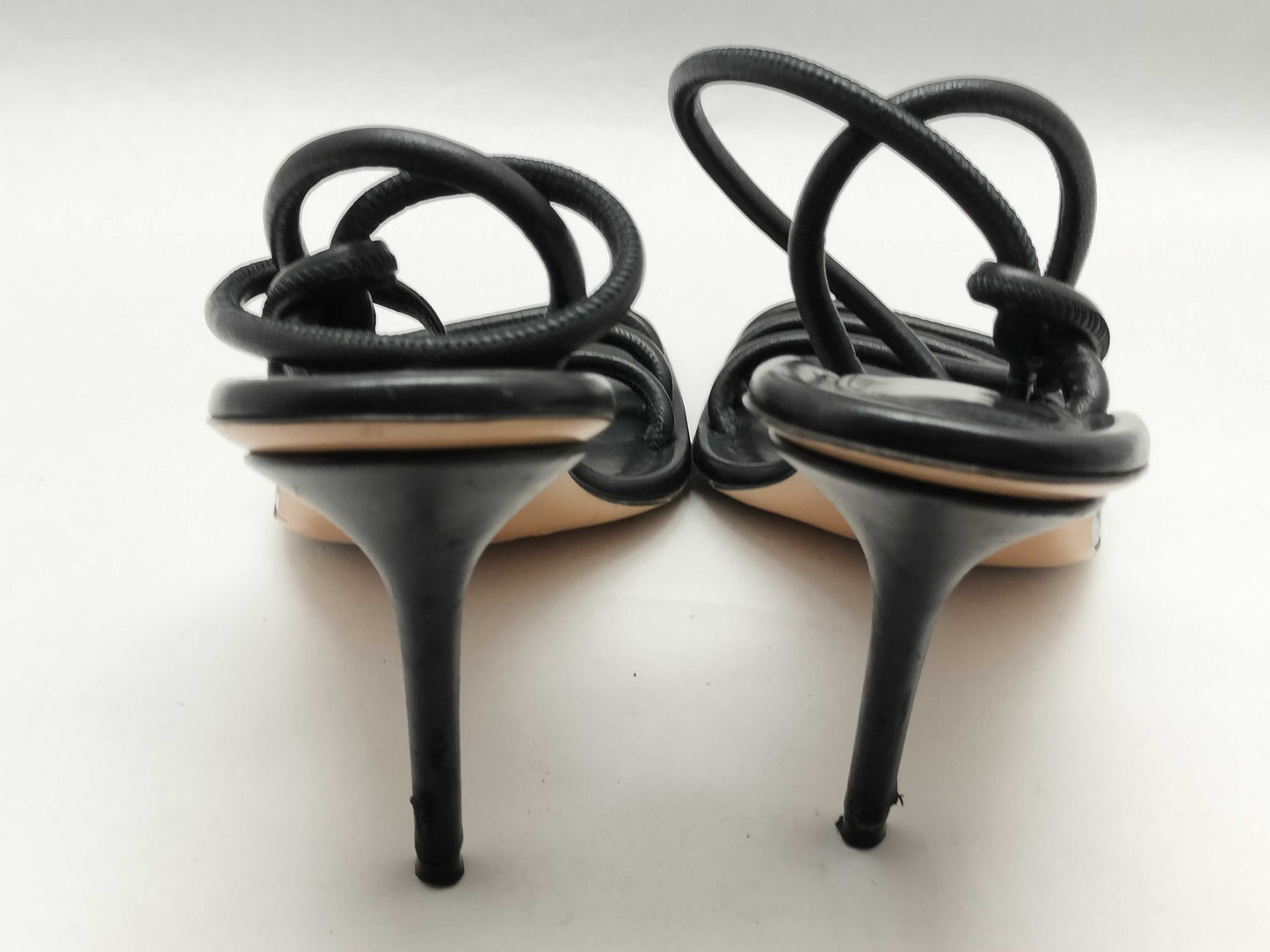 LOUIS VUITTON Icon Logo Square Toe Sandals Black Sandals