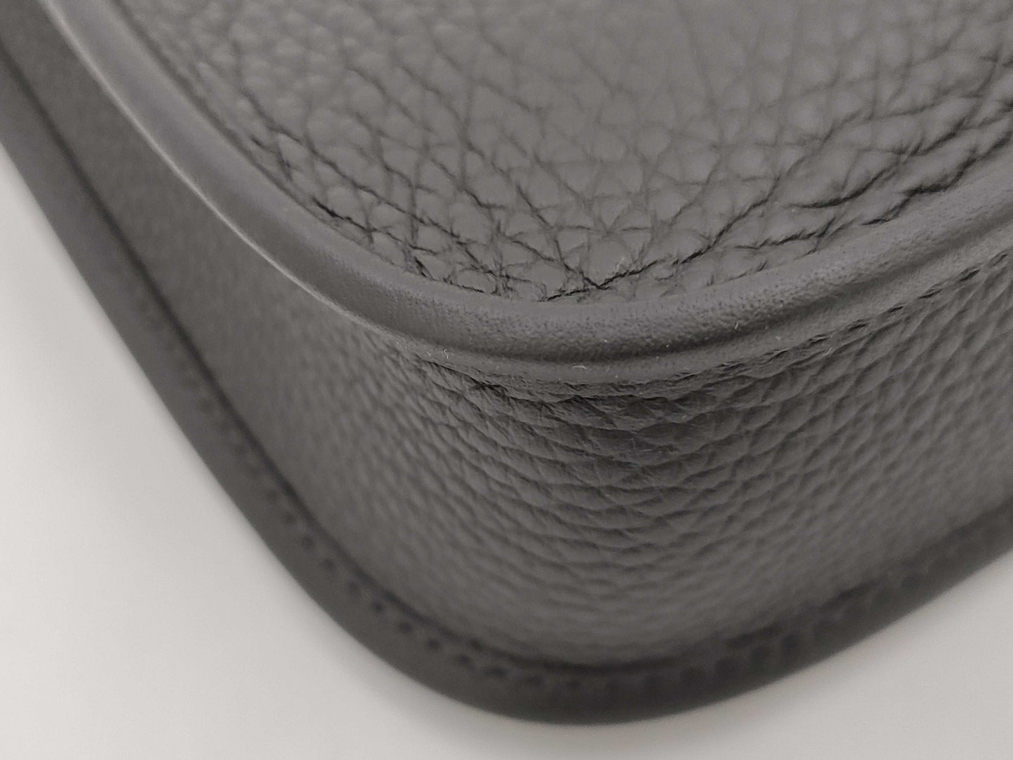 HERMES Evelyn TPM W Stamp Taurillon Clemence Leather Shoulder Bag with Short Strap Noir and Gold Hardware