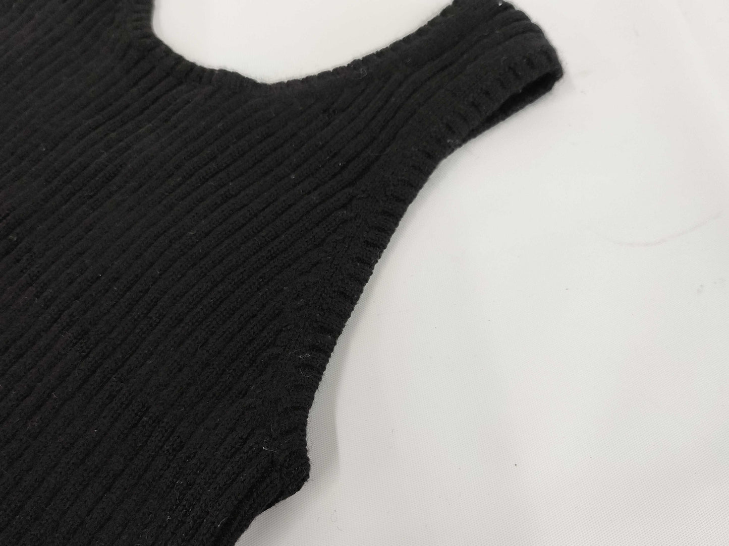 CHANEL Coco Mark One Point Knit Vest Top