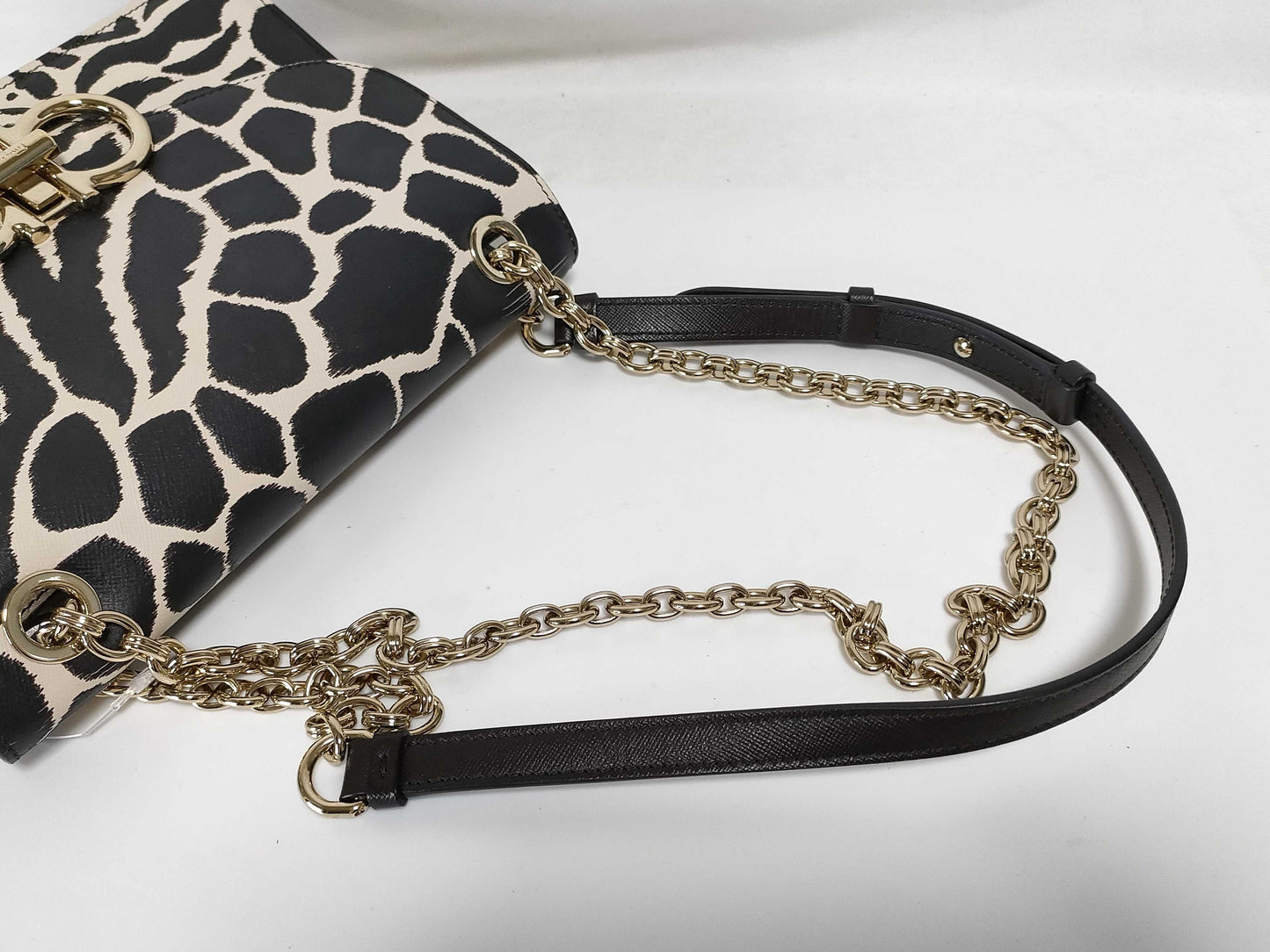 Salvatore Ferragamo Gancini Flap Leopard Print Chain Shoulder Bag