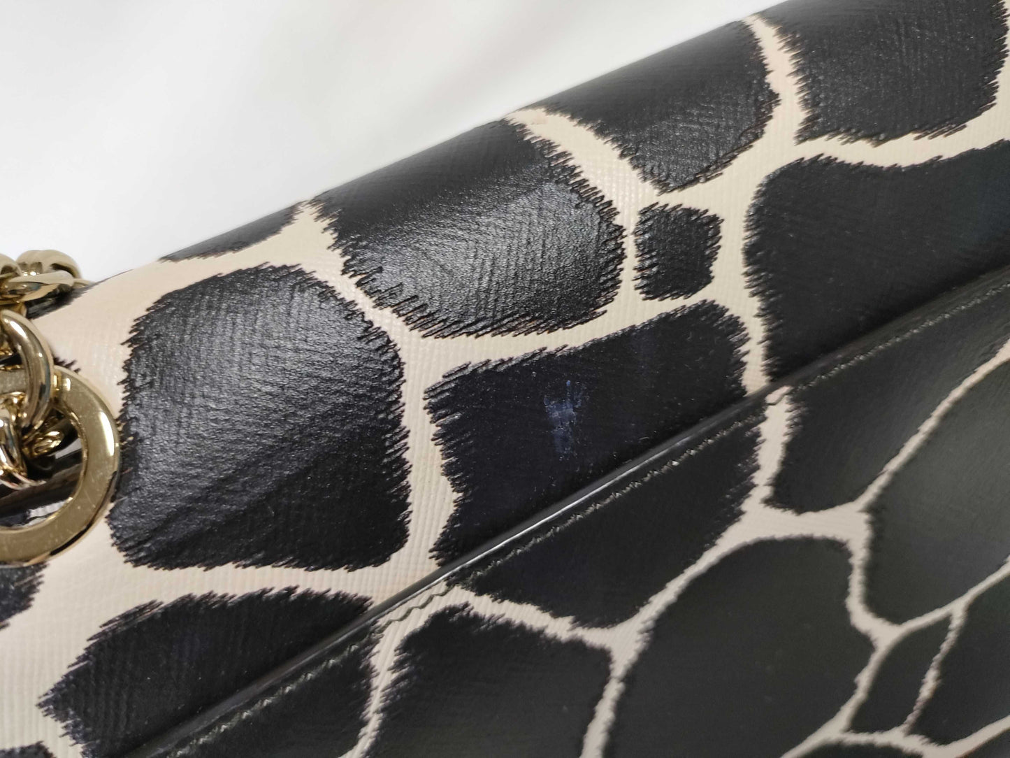 Salvatore Ferragamo Gancini Flap Leopard Print Chain Shoulder Bag