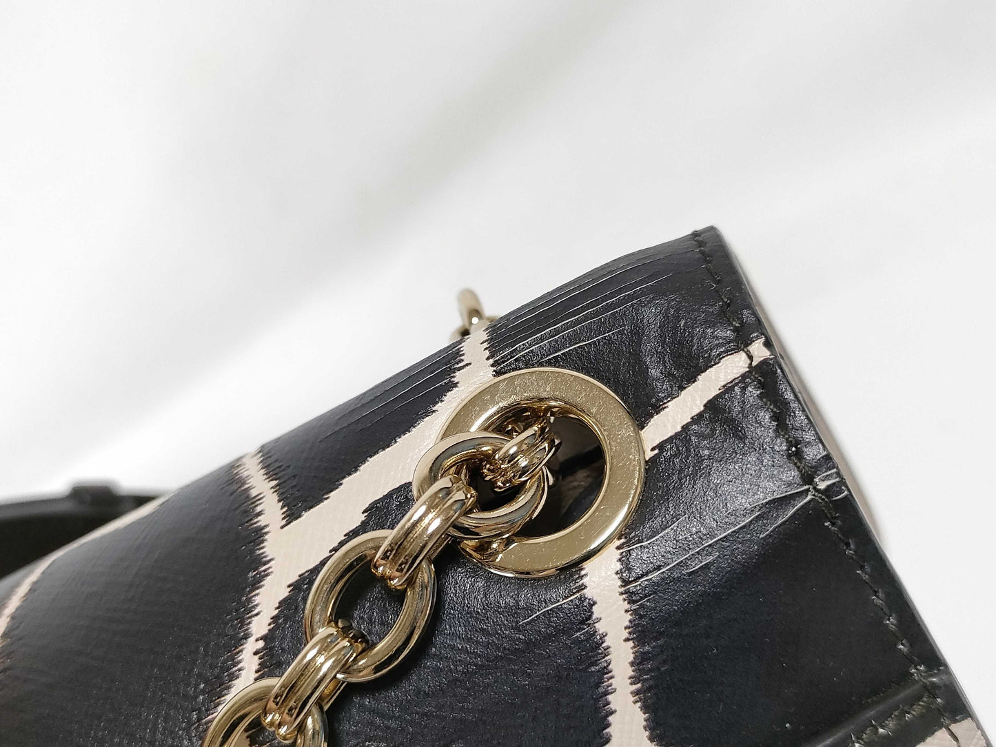 Salvatore Ferragamo Gancini Flap Leopard Print Chain Shoulder Bag