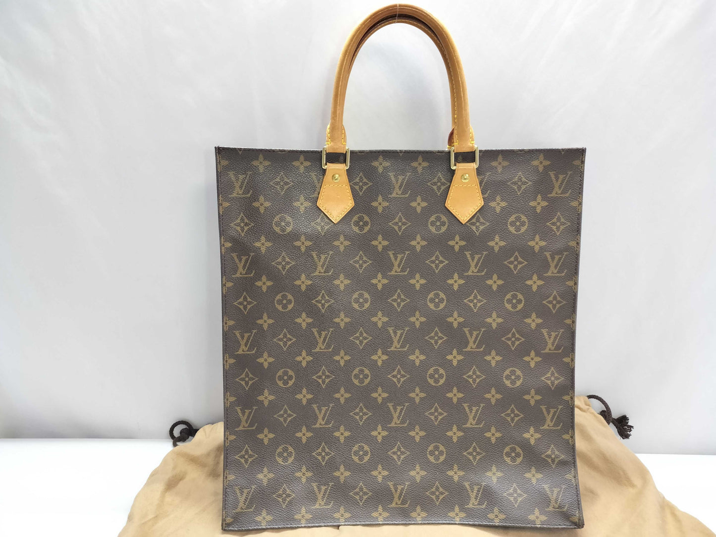 LOUIS VUITTON Monogram Louis Vuitton M51140 Sac Plat MI0042 Monogram Tote Bag