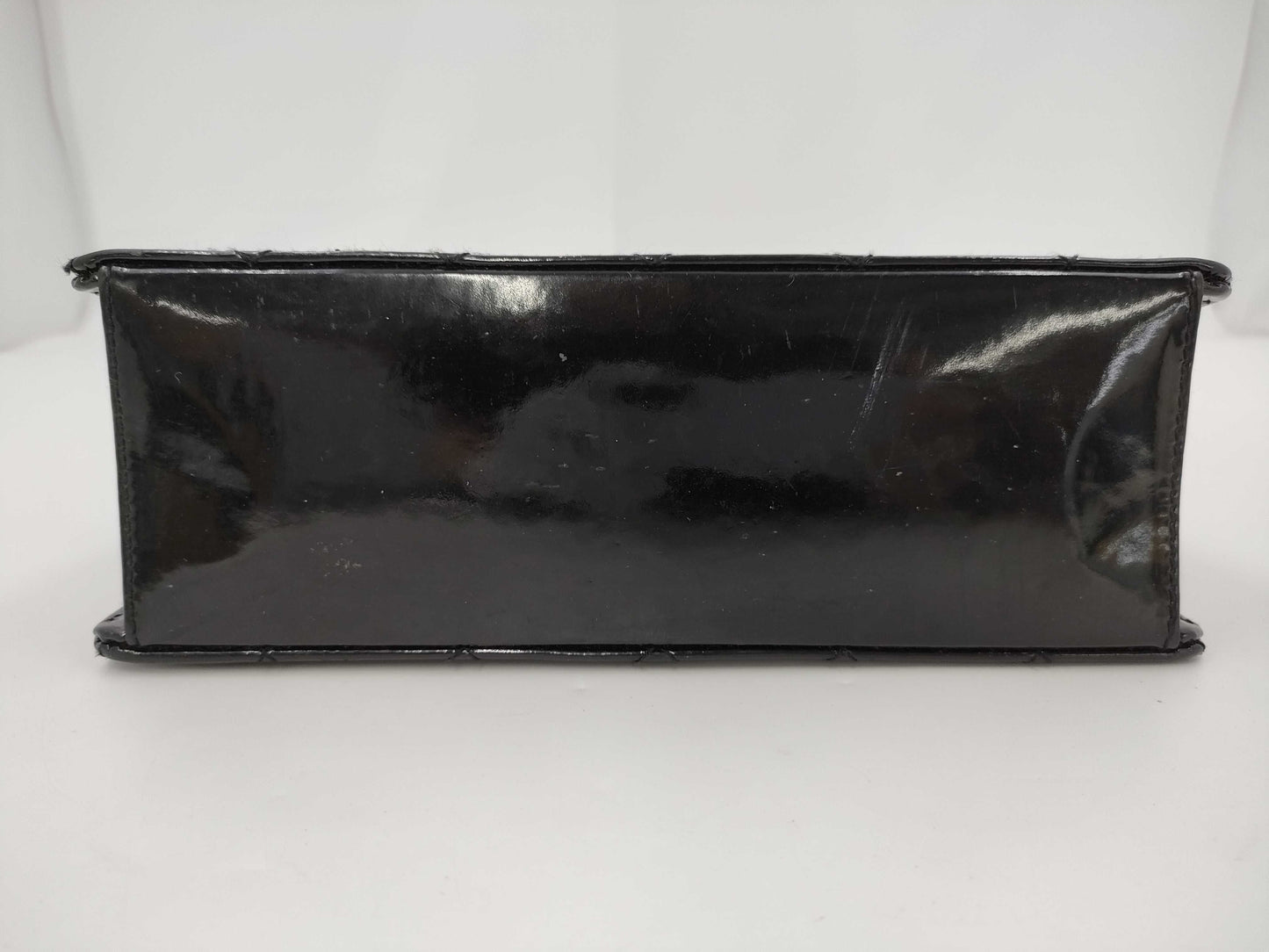 CHANEL Matelasse Patent Enamel Turnlock Handbag, Black, 4771404