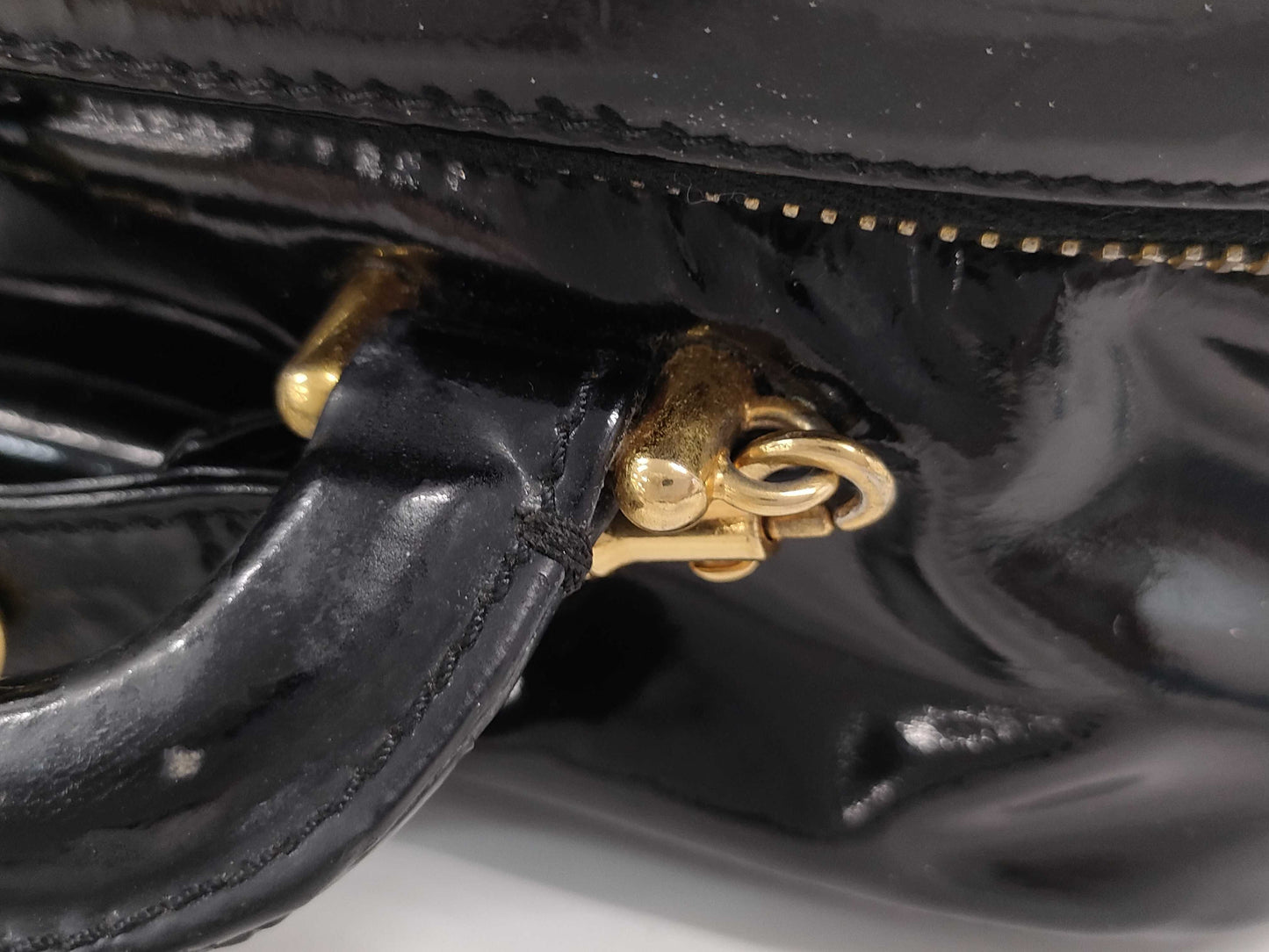 CHANEL CHANEL 2-way Coco Mark Patent Seal Handbag
