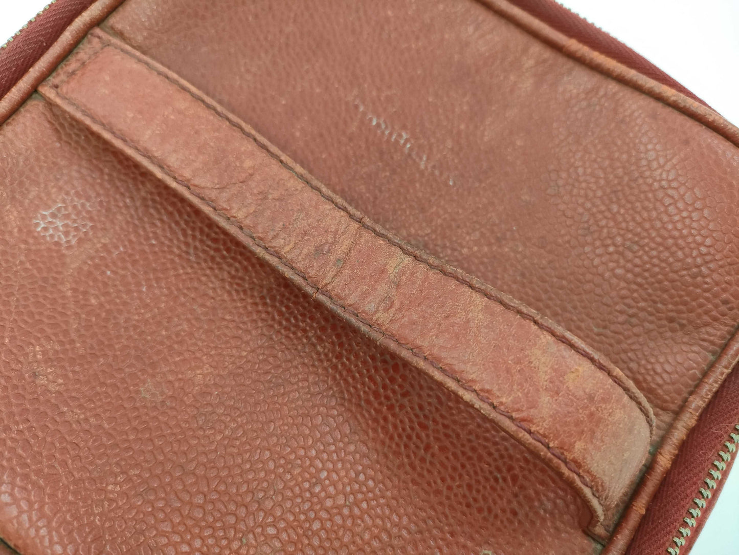 CHANEL Caviar Skin Vanity Bag Red Handbag