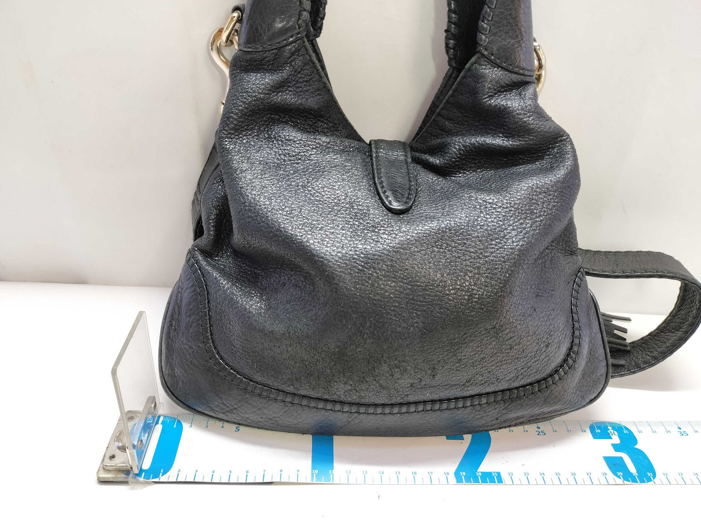 GUCCI Jackie New Jackie Tassel Bamboo Shoulder Bag 219725 Black Shoulder Bag
