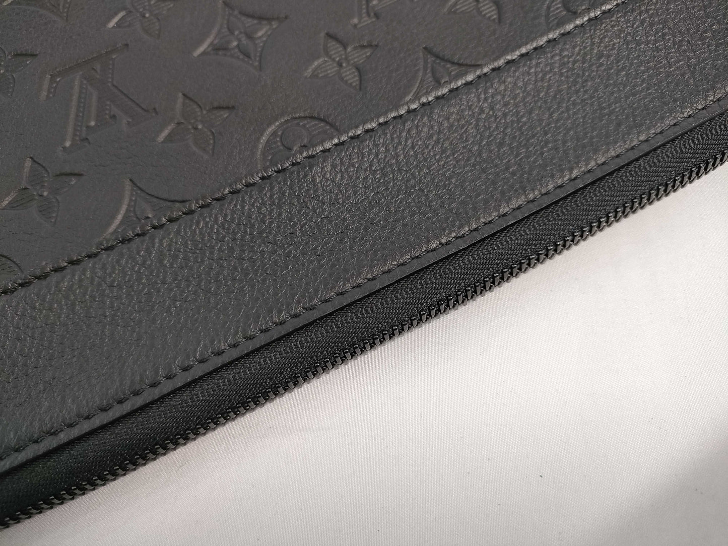 LOUIS VUITTON Monogram Shadow Pochette Voyage Souple M82545 Clutch Bag