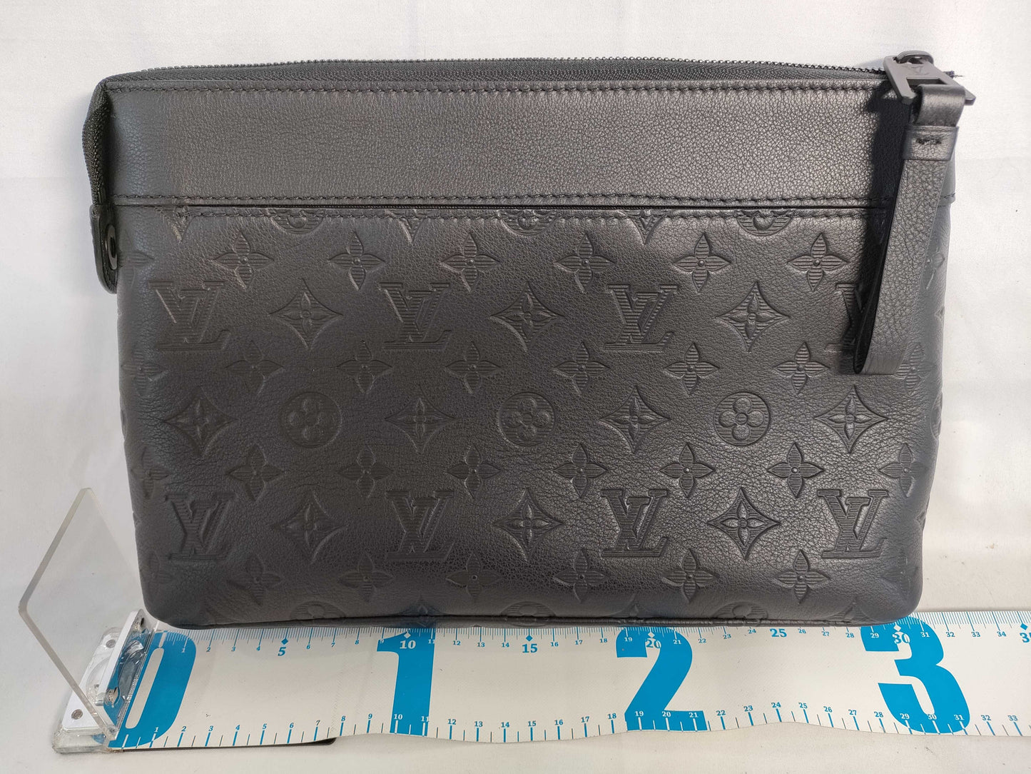 LOUIS VUITTON Monogram Shadow Pochette Voyage Souple M82545 Clutch Bag