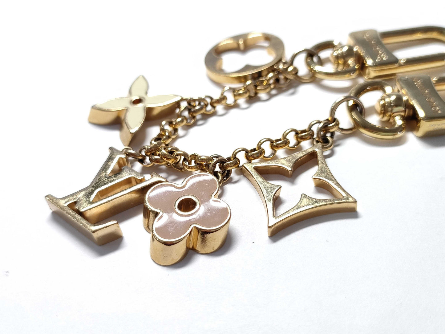 LOUIS VUITTON Monogram Bag Charm Chain Fleur de Monogram M01413 Charm
