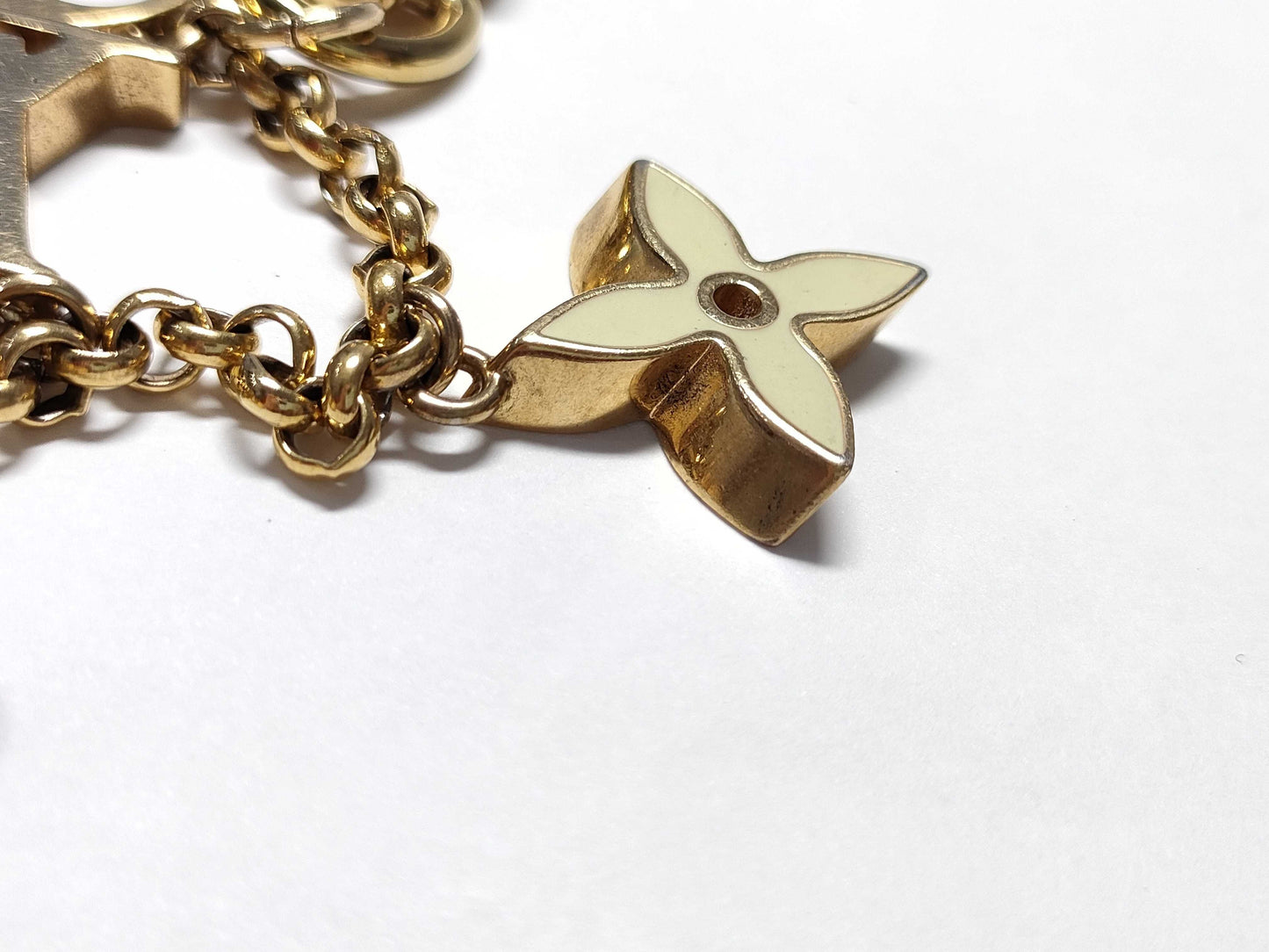 LOUIS VUITTON Monogram Bag Charm Chain Fleur de Monogram M01413 Charm