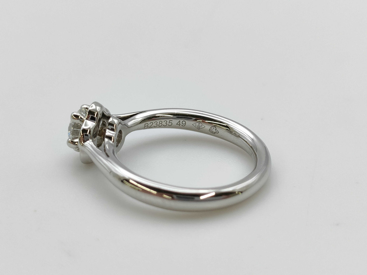 CHANEL Camellia #49 D0.41ct PT950 5.1g Ring