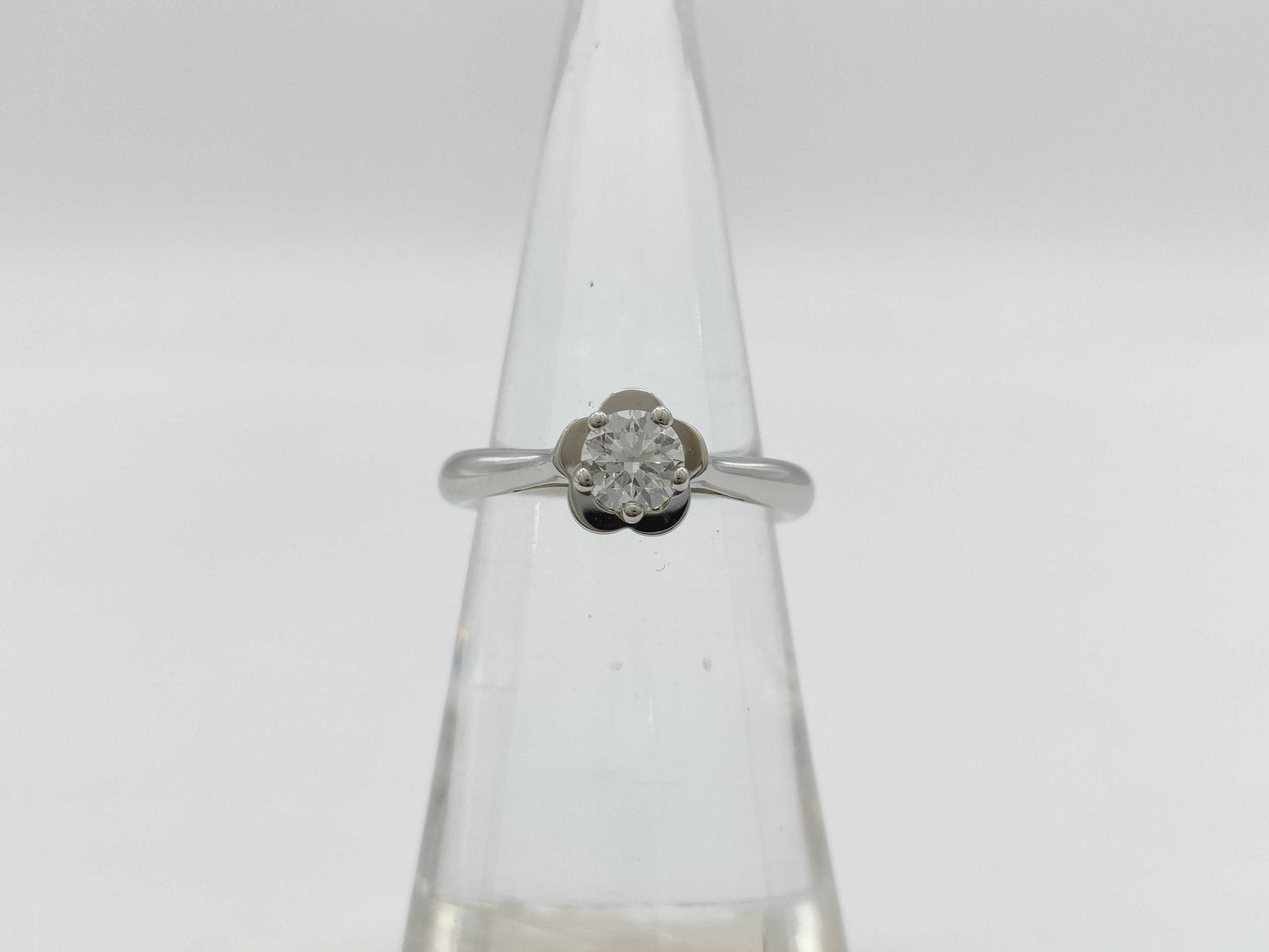 CHANEL Camellia #49 D0.41ct PT950 5.1g Ring