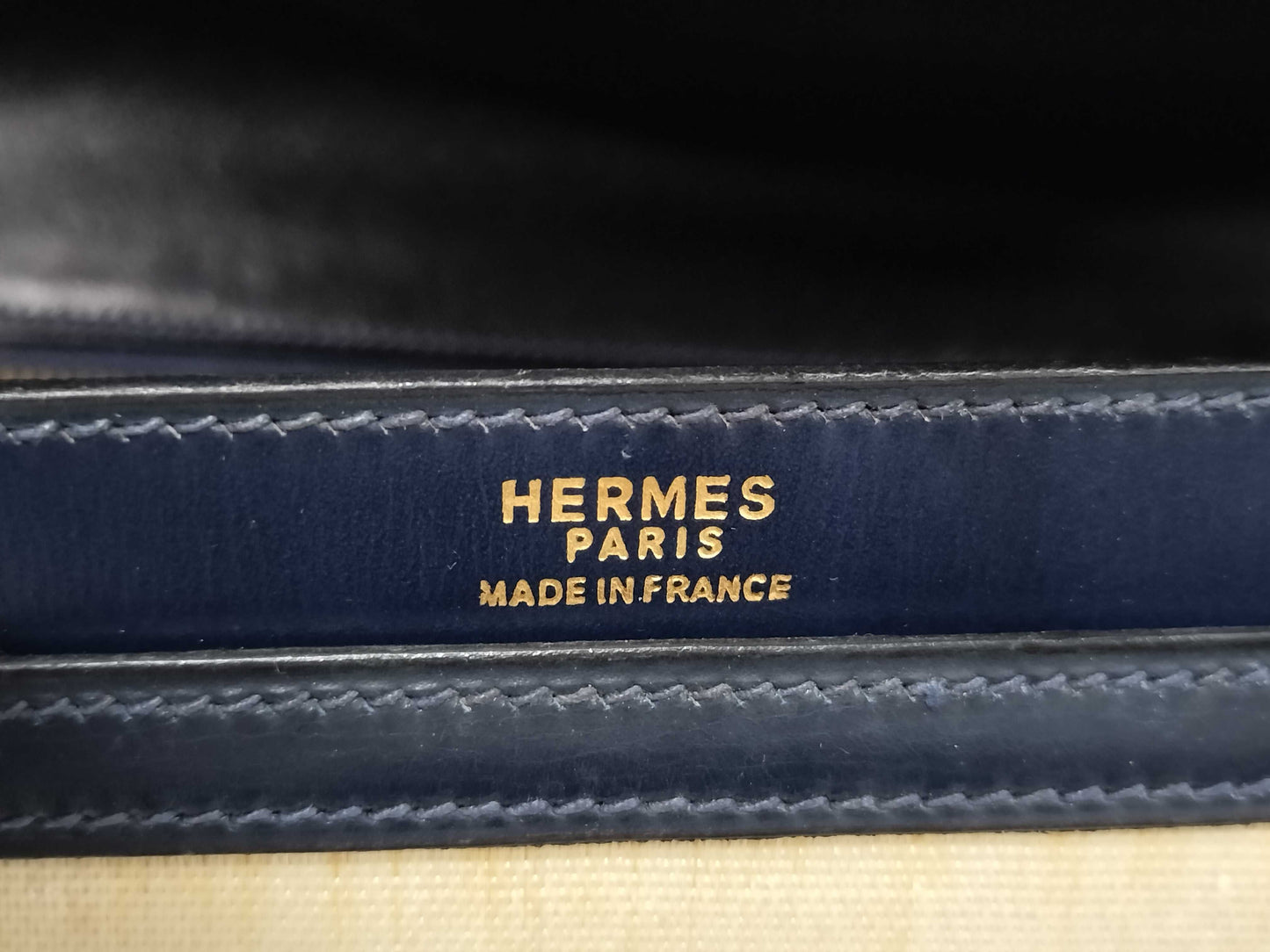 HERMES Crinoline Cadena Lock Shoulder Bag with I Stamp, Ivory