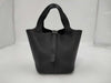HERMES Picotin Lock PM Black with Silver Hardware, H Handbag