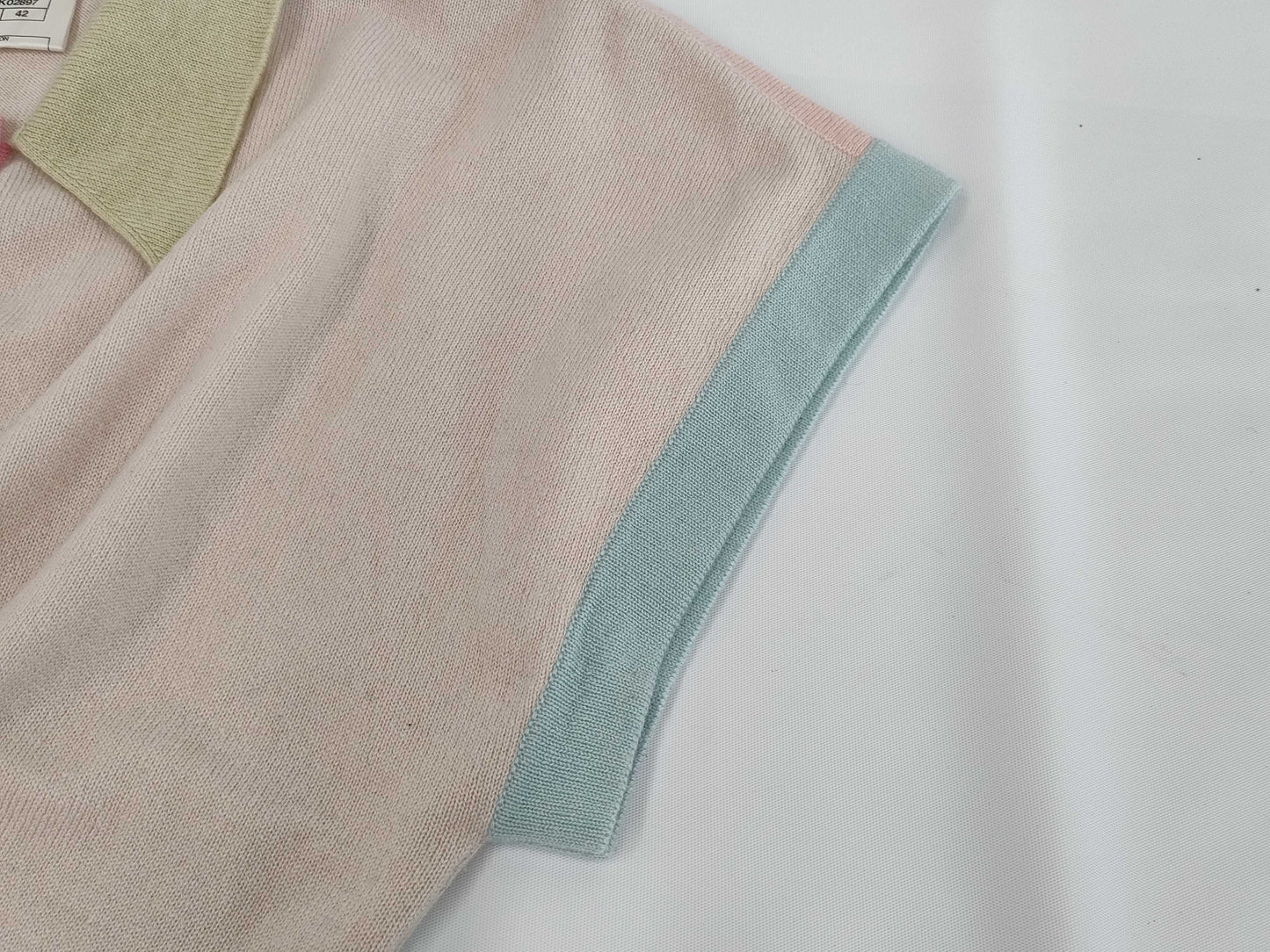 CHANEL Cardigan Cashmere Knit Top Coco Button Size 42 Top