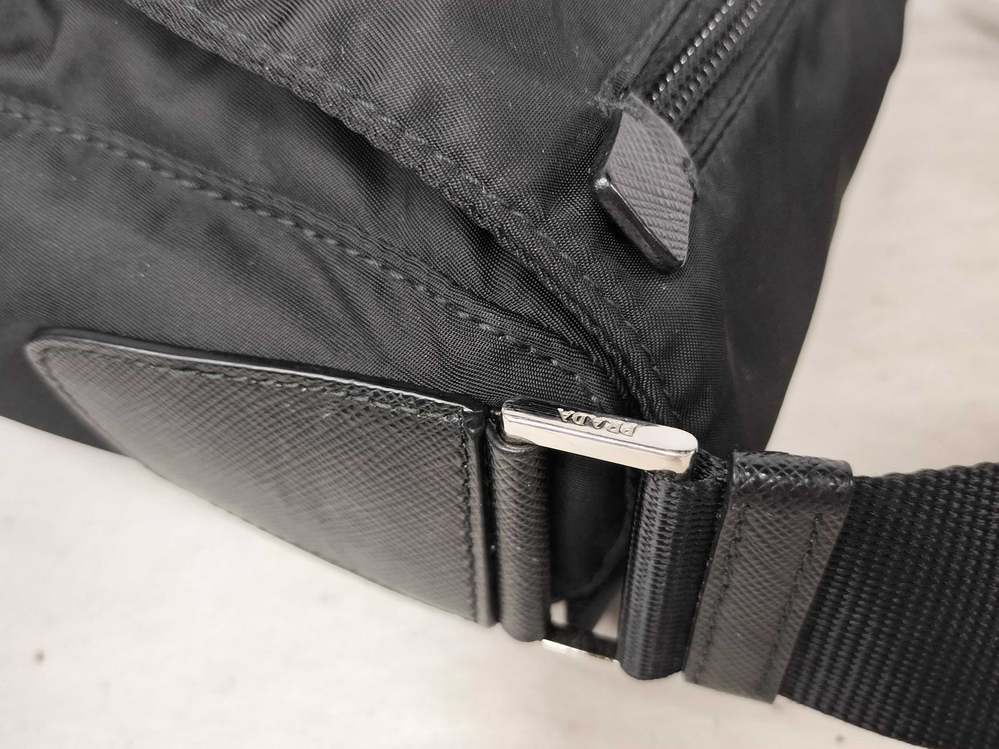 PRADA Nylon Prada Shoulder Bag with Pouch and Triangle Logo RENYLON Shoulder Bag