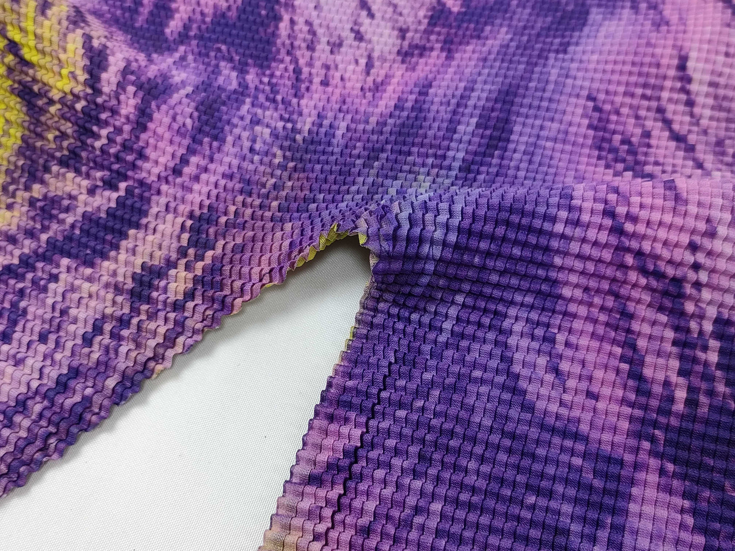 ISSEY MIYAKE Tops High Neck Long Sleeve All-Over Print Tops
