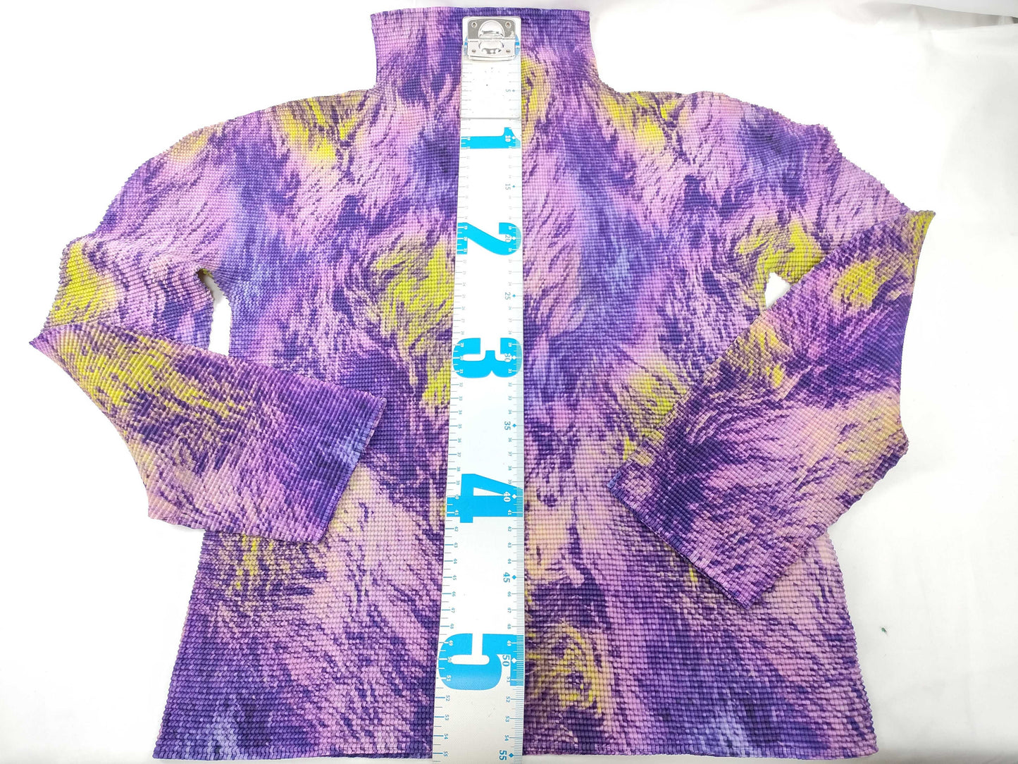 ISSEY MIYAKE Tops High Neck Long Sleeve All-Over Print Tops