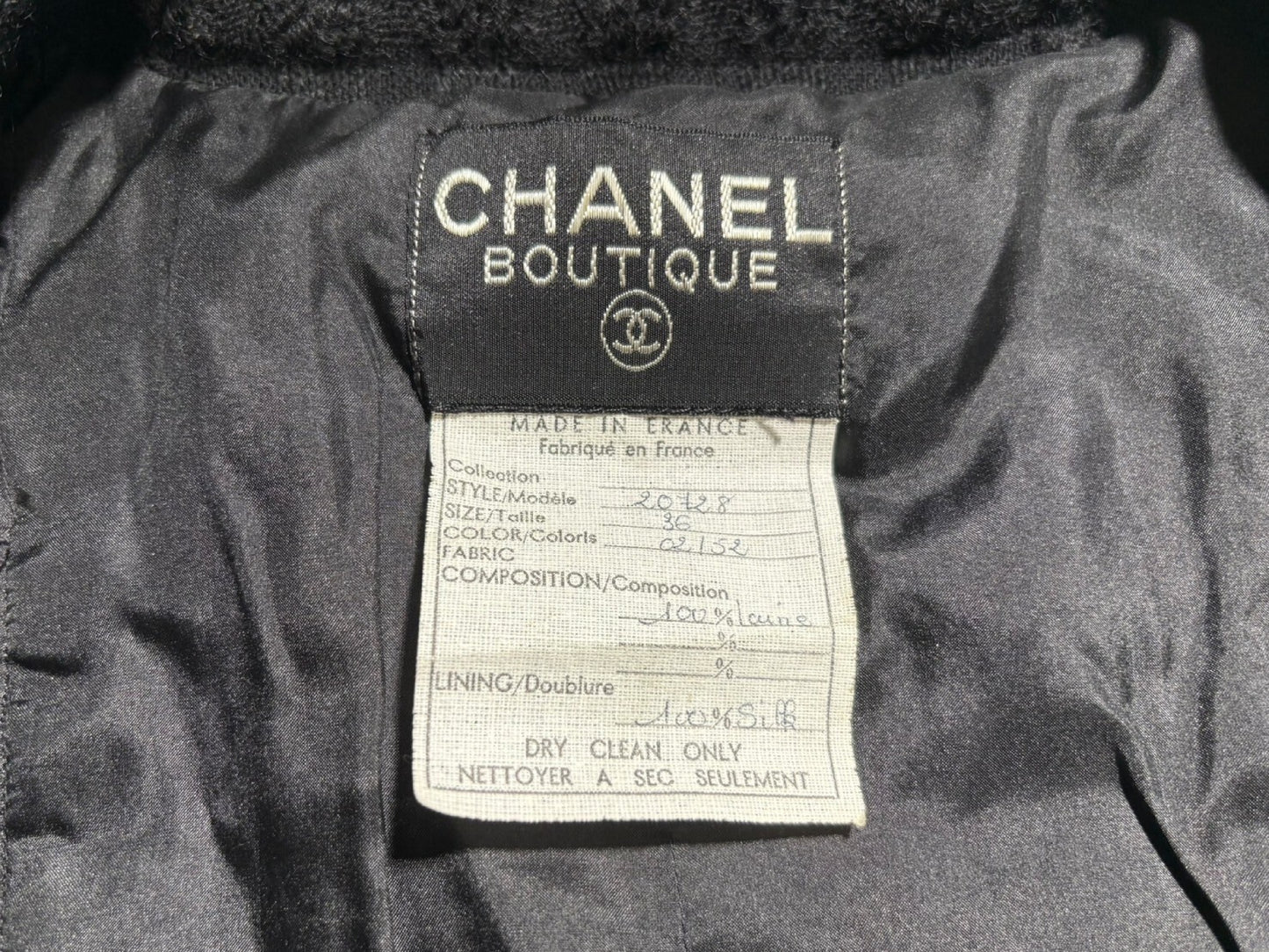 CHANEL 80s Vintage Tweed Set with Scarf and Gold Buttons, Size 36, Other Apparel