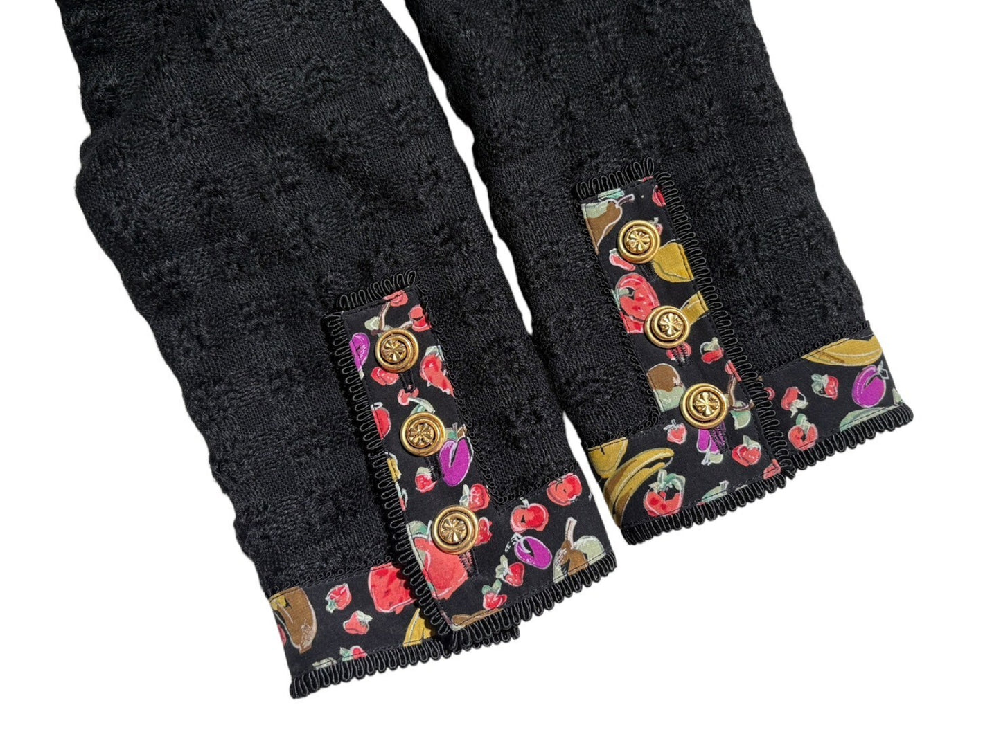 CHANEL 80s Vintage Tweed Set with Scarf and Gold Buttons, Size 36, Other Apparel