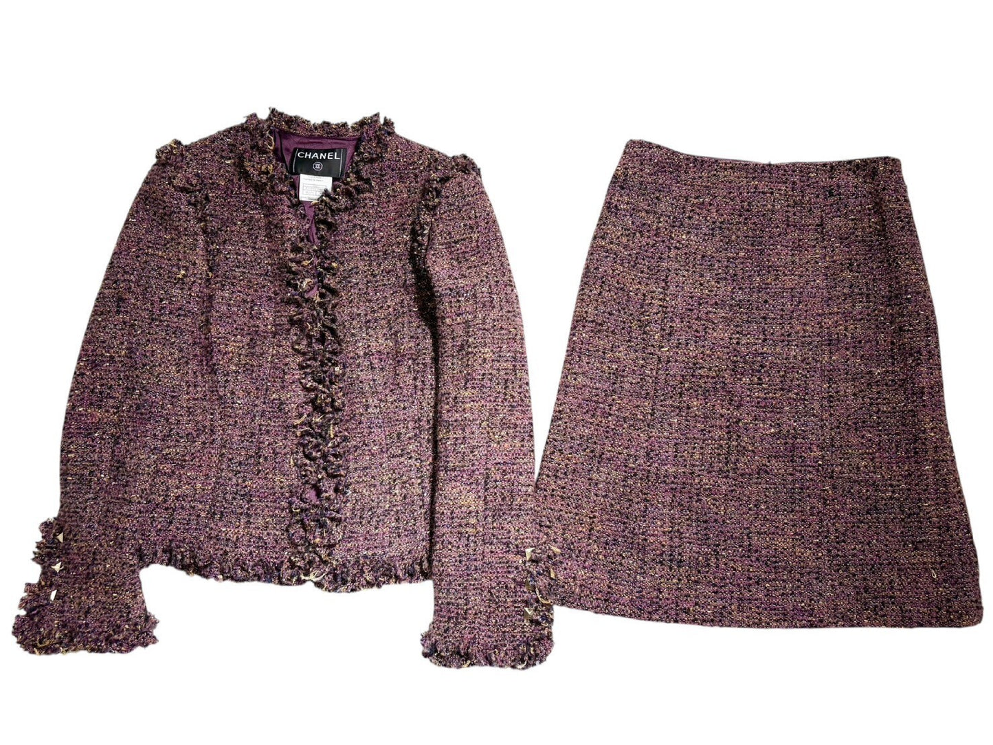 CHANEL Tweed Set 03A Size 42 Other Apparel