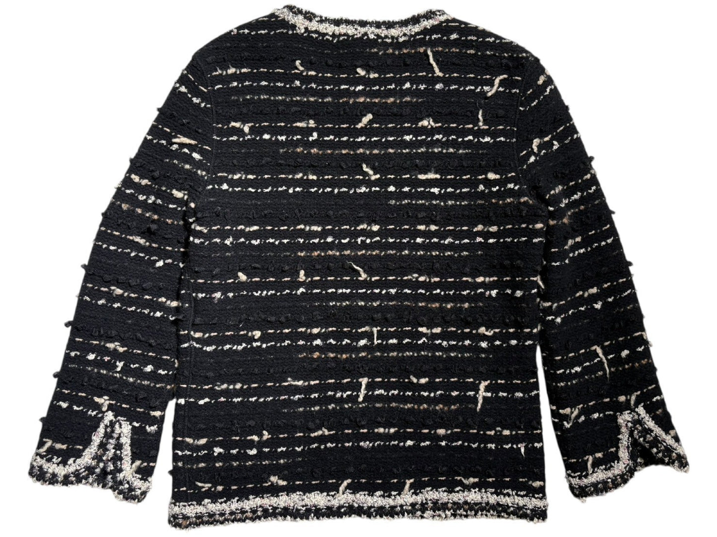 CHANEL No-Collar Jacket Coco Button 05A Size 38 Jacket