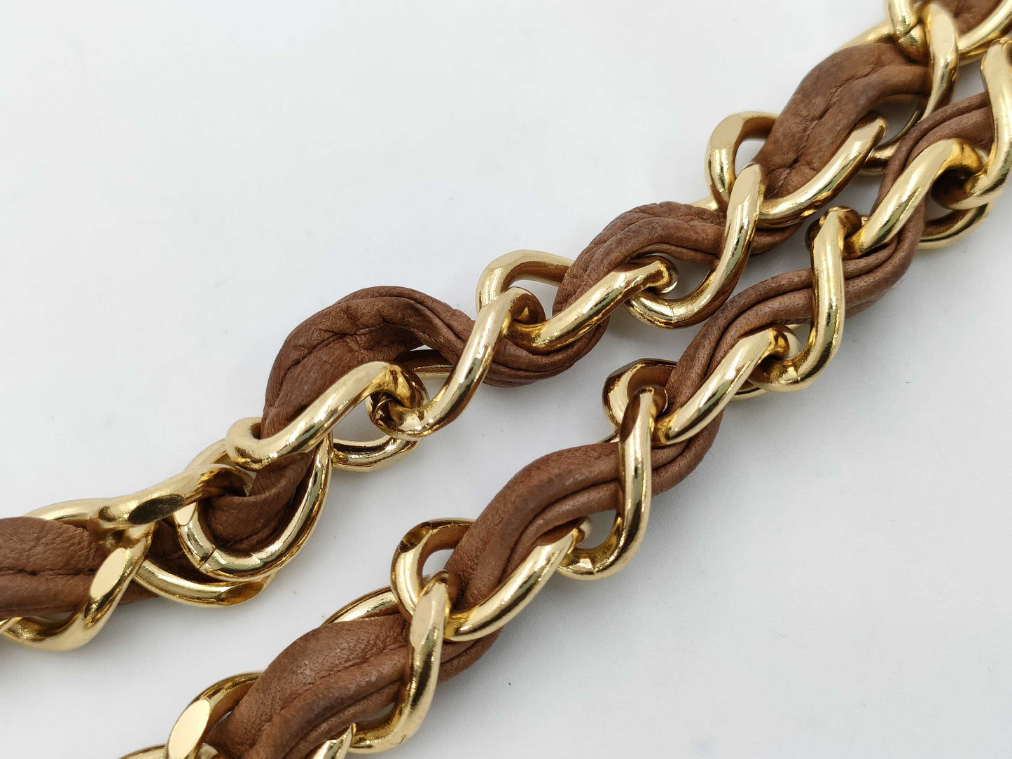 CHANEL Matelasse Chain Shoulder Bag, Lambskin, Brown, Shoulder Bag