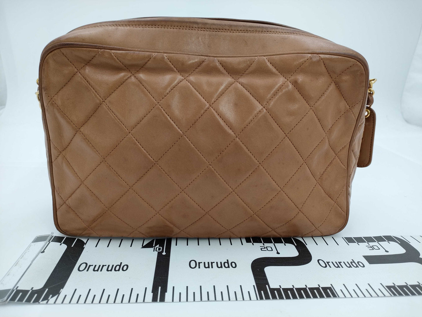CHANEL Matelasse Chain Shoulder Bag, Lambskin, Brown, Shoulder Bag