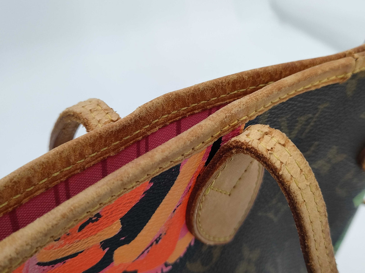 LOUIS VUITTON Monogram Rose Neverfull MM Shoulder Bag