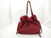 PRADA nylon leather logo embroidered tote bag