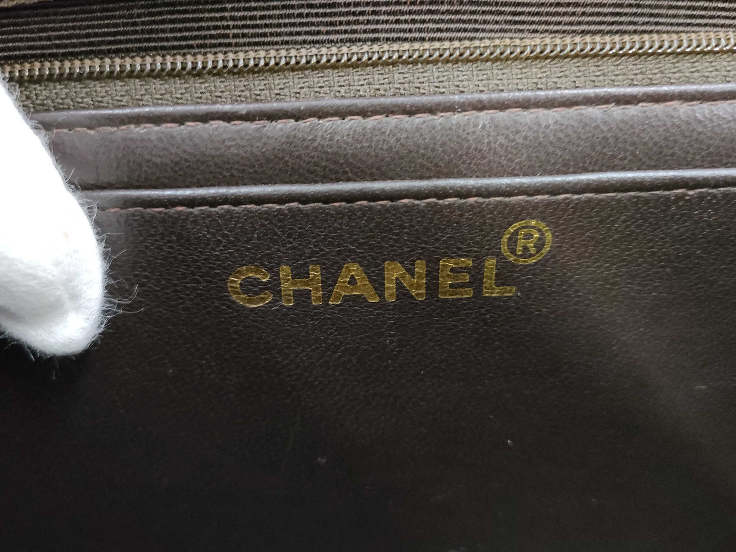 CHANEL Matelasse Lambskin Handbag, Dark Brown, No. 3