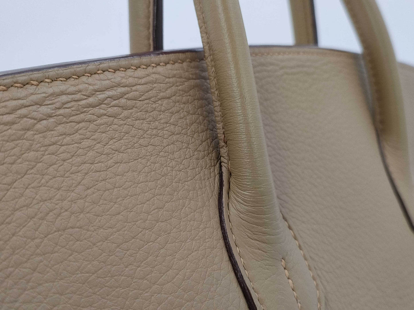 HERMES Birkin 35 Taurillon Clemence Leather Handbag with Silver Hardware and L Stamp